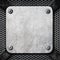 Square steel plate, steel frame as a background for design, 3d,
