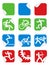 Square Sticker sport icons