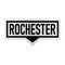 Square tag text Rochester, New York, vector illustration