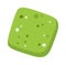 Square tea drops flat icon Matcha products