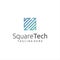 Square Tech Logo Design Stock Vector. Cube Tech Logo Line Design Icon. Box Tech Logo Technology Digital Design Template