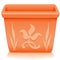 Square Terracotta Planter, Floral Design