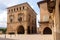 square and town hall of the village of Arnes, Terra Alta, Tarragona province, Catalonia, Spain