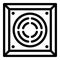 Square ventilation cover icon, outline style