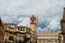 Square in Verona Italy dramatic weather