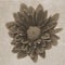 Square vintage texture with chrysanthemum