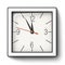 Square wall clock in white body with black edging