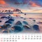 Square wall monthly calendar ready for print, December 2023.