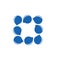 Square water blue design logo vector