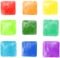 Square watercolor style colorful background set