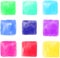 Square watercolor style Pop colorful background set