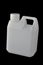 Square white plastic water gallon