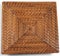 Square wicker plate