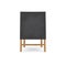Square wooden board for writing chalk on the legs. A stylish board for menus or for children`s creativity. The front view.