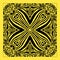 Square yellow design for printing on pillow and etc