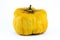 Square yellow pumpkin decor halloween on an isolated background