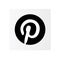 Squared black & white pinterest logo icon