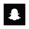 Squared black and white snapchat icon