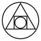 The Squared Circle, alchemical glyph and symbol
