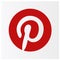 Squared colored pinterest social media logo icon