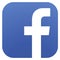 Squared colored round edges facebook logo icon
