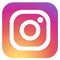 Squared colored round edges instagram logo icon