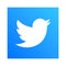 Squared colored round edges twitter logo icon