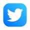 Squared colored round edges twitter logo icon