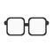 squared frame glasses icon