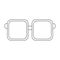 squared frame glasses icon