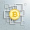 Squares Golden Bitcoin Data Blockchain