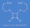 Squaric acid dibutyl ester drug molecule. Skeletal formula.