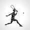 Squash player creative abstract silhouette vector eps10