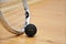 Squash racket and ball