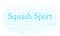 Squash Sport word cloud.