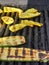 Squash vegetables on the grill