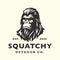 Squatchy bigfoot logo icon