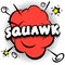 squawk Comic bright template with speech bubbles on colorful frames