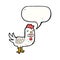 squawking rooster cartoon