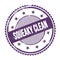 SQUEAKY CLEAN text written on purple indigo grungy round stamp