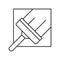 Squeegee, cleaning service related, outline icon