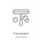 squeegee icon vector from housekeeping collection. Thin line squeegee outline icon vector illustration. Outline, thin line