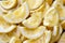 Squeezed lemon texture background.