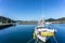 Squid fishing boats at Yobuko Port located on the Higashi Matsuura Peninsula in the northwestern part of karatsu. traditional in m