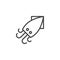 Squid food outline icon