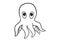 Squid hand drawing in a simple style doodle vector icon