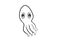 Squid hand drawing in a simple style doodle vector icon