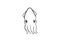 Squid hand drawing in a simple style doodle vector icon