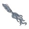Squid icon in cartoon style on white background. Sea animals symbol stock vector illustration.