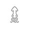 Squid line icon.